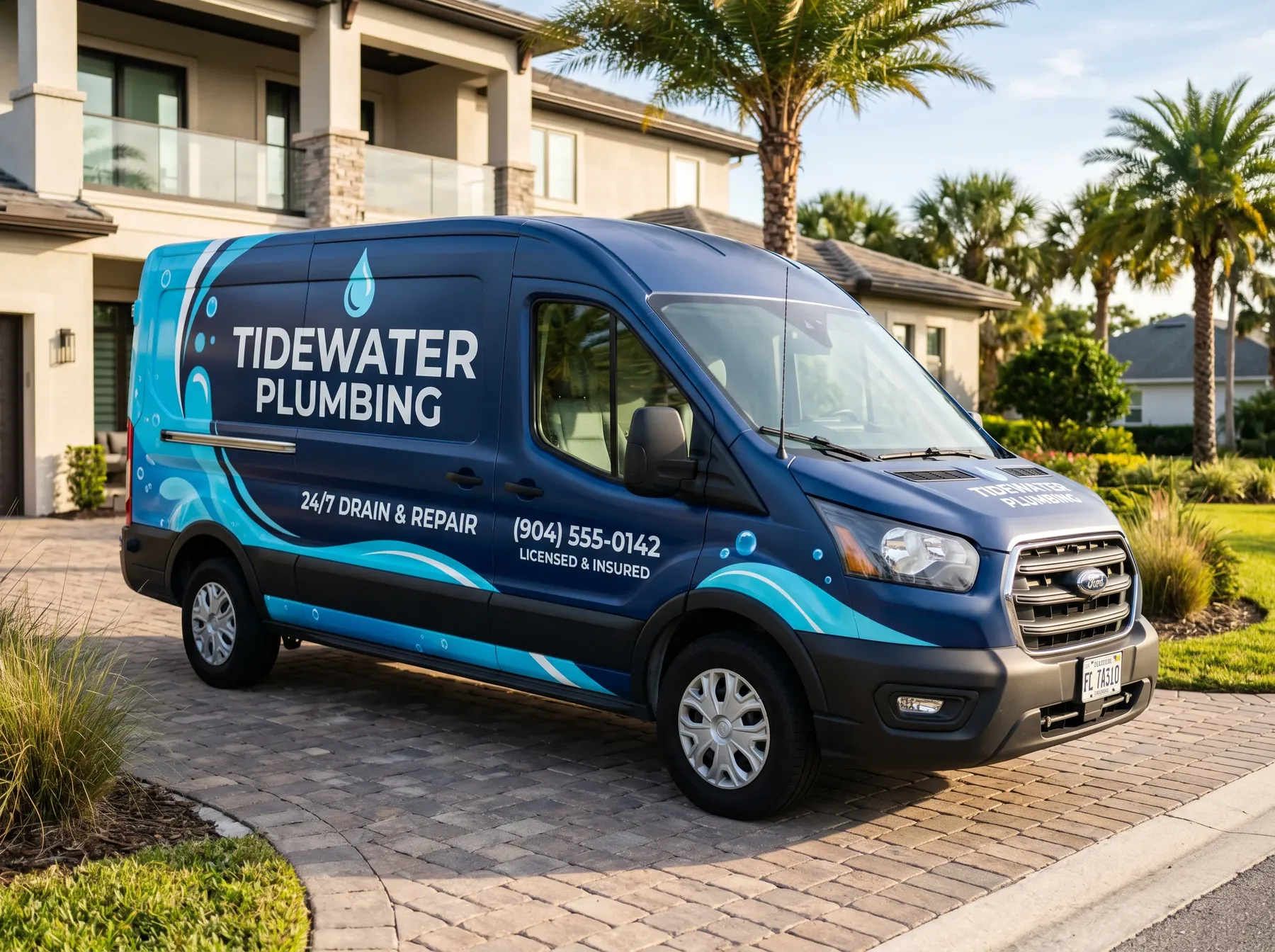 Tidewater Plumbing wrapped commercial service van
